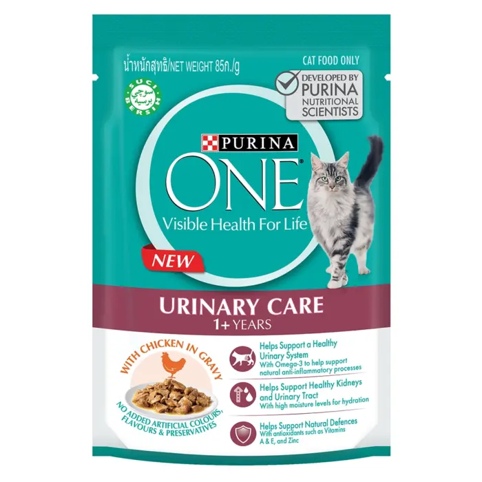Purina One Urinary Care 1+ Years - อาหารแมวเปียก เสริมการทำงานของไตและทางเดินปัสสาวะ 85g Purina One Urinary Care 1+ Years - อาหารแมวเปียก เสริมการทำงานของไตและทางเดินปัสสาวะ 85g