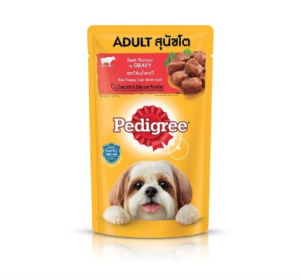 Pedigree Pouch Beef Flavour in Gravy - อาหารเปียกสุนัข รสเนื้อวัวในน้ำเกรวี่ 130g Pedigree Pouch Beef Flavour in Gravy - อาหารเปียกสุนัข รสเนื้อวัวในน้ำเกรวี่ 130g