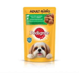 Pedigree Pouch Beef and Chicken Flavour in Gravy - อาหารเปียกสุนัข รสเนื้อวัวและไก่ในน้ำเกรวี่ 130g Pedigree Pouch Beef and Chicken Flavour in Gravy - อาหารเปียกสุนัข รสเนื้อวัวและไก่ในน้ำเกรวี่ 130g