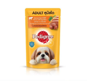 Pedigree Pouch Beef Flavour with Vegetables - อาหารเปียกสุนัข รสเนื้อวัวตุ๋นบดพร้อมผัก 130g Pedigree Pouch Beef Flavour with Vegetables - อาหารเปียกสุนัข รสเนื้อวัวตุ๋นบดพร้อมผัก 130g