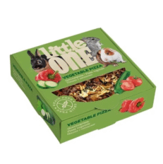 Little One Vegetable Pizza Treat-toy for all Small Mammals - ขนมกระต่ายและสัตว์ฟันแทะ หญ้าพิซซ่า 55g