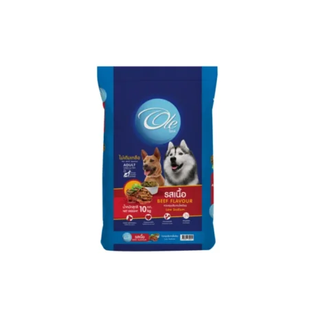Ole Dog Food Beef Flavour -อาหารเม็ดสุนัขกระสอบ สูตรเนื้อวัว 10kg