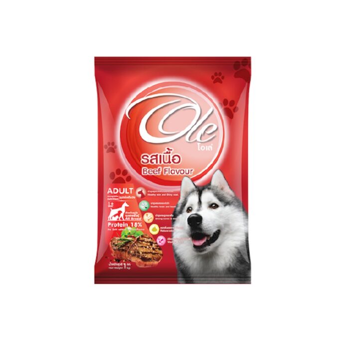 Ole Dog Food Beef Flavour Sub Bag - อาหารเม็ดสุนัขกระสอบ สูตรเนื้อวัว ถุงย่อย 1kg Ole Dog Food Beef Flavour Sub Bag - อาหารเม็ดสุนัขกระสอบ สูตรเนื้อวัว ถุงย่อย 1kg