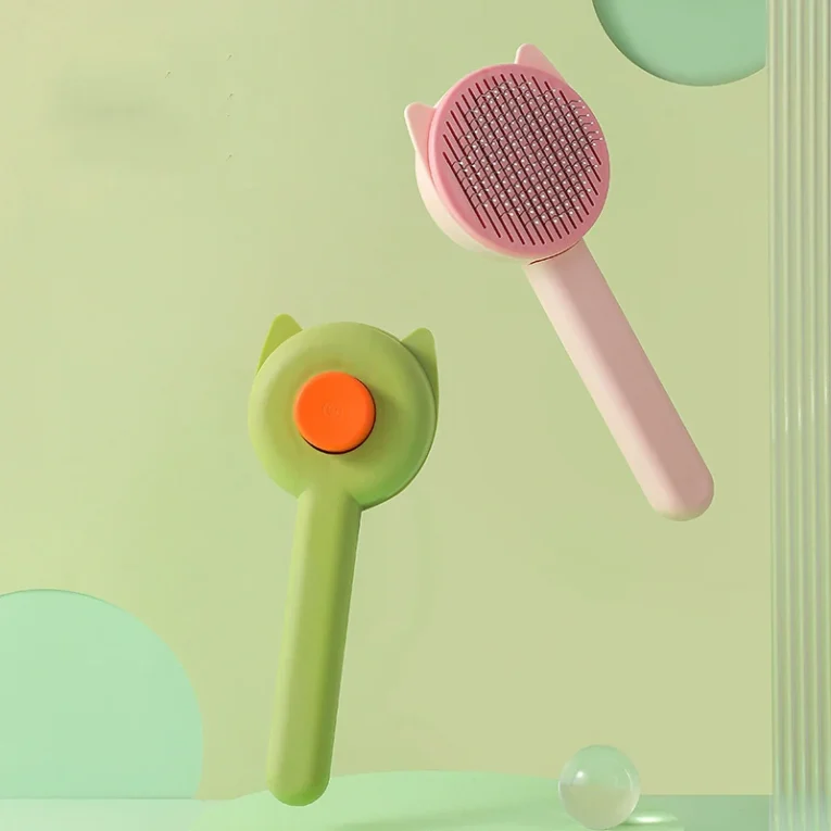 Dog-Brush-One-Click-Self-Cleaning