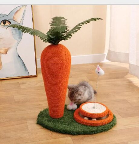 Cat Scratcher Carrot & Ball Track - ของเล่นแมว ที่ลับเล็บรูปแครอทและรางลูกบอล พร้อมผงแคทนิป (30x40x40cm) (527105)