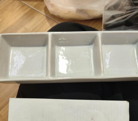 Ceramic Cup - ถ้วยเซรามิคสี่เหลี่ยม 3ช่อง (525232)