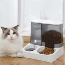 Automatic Pet Feeder Food & Water -ที่ให้อาหารและน้ำอัตโนมัติสำหรับสัตว์เลี้ยง (25x27x24cm) (524274)