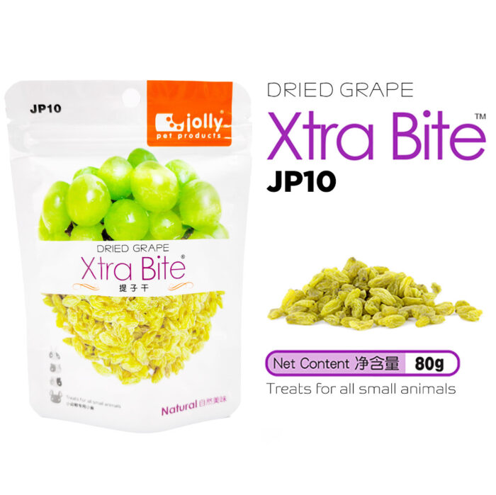 องุ่นอบแห้ง 525345 Jolly Xtra Bite Dried Grape JP10 - องุ่นอบแห้ง สำหรับสัตว์ฟันแทะ หนู แฮมสเตอร์ 80g