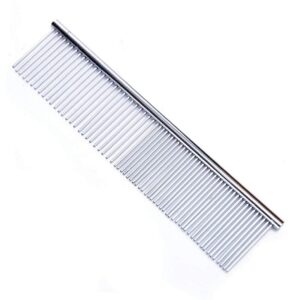 Pet Steel Comb L - หวีสแตนเลสสำหรับสัตว์เลี้ยงซี่ใหญ่ (5x19cm) (527053)