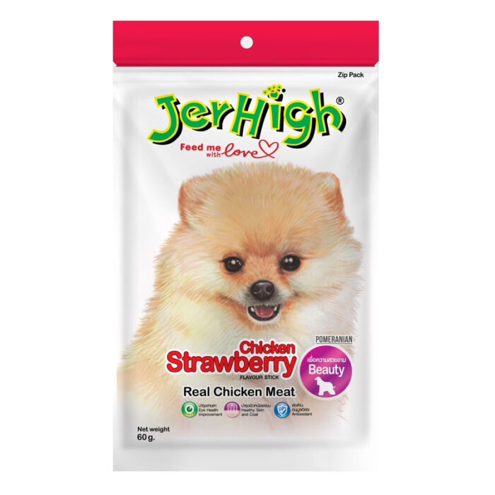 Jerhigh Stick Chicken Strawberry Flavour 60g Jerhigh Stick Chicken Strawberry Flavour 60g