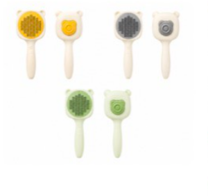 Pet Brush - หวีแปรงขนสัตว์เลี้ยงแบบมีปุ่มกด รูปหมี(8.5×20cm) (529457)