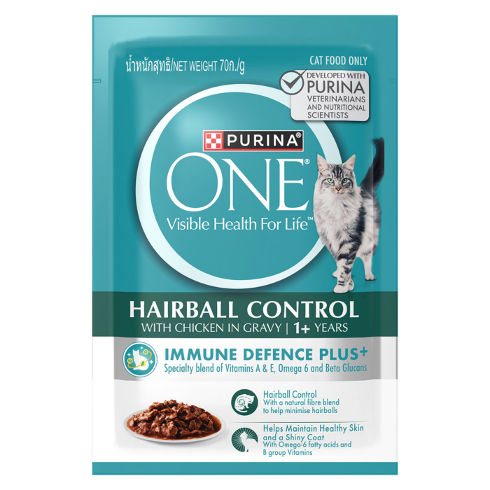 0261833 (1) Purina One Wet Hairball Control - อาหารเปียกแมว สูตรควบคุมก้อนขน 70g (534715)