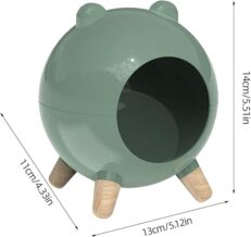 Hamster House Bear Hideout - บ้านแฮมสเตอร์ขนาดเล็ก ขาตั้งไม้ ทรงหมี (13x11x14cm)