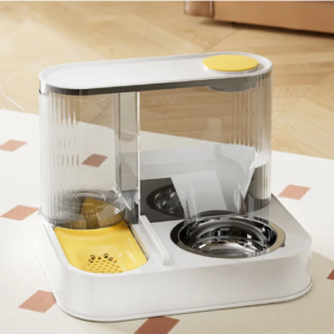 Automatic Pet Feeder Food + Stainless Bowl & Water - ที่ให้อาหารพร้อมชามสแตนเลสและน้ำอัตโนมัติสำหรับสัตว์เลี้ยง (30x25x23cm) (536453)