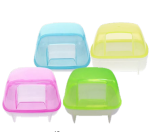 ห้องน้ำแฮมสเตอร์ 14910 Morio Hamster Bathroom HT02-S - ห้องน้ำแฮมสเตอร์ (10.2x7.2x7.2cm ทางเข้า 4x6cm)