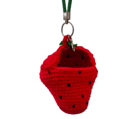 Patcharin Sugar Glider Crochet House - บ้านชูการ์ถักโครเชต์ ลายสตอเบอร์รี่