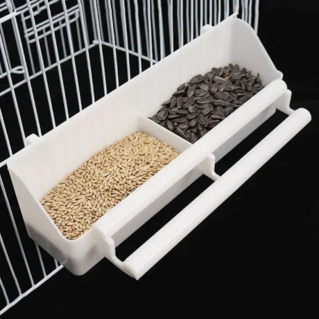 Bird Feeder - ถ้วยใส่อาหารและน้ำสำหรับนกแบบพลาสติก (21x6.5x5cm) (535042)