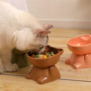 shein@v1@151 Pet Bowl - ชามใส่อาหาสำหรับสัตว์เลี้ยง รูปหมี (539939)