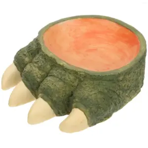 reptile_bowl Reptile Bowl - ถ้วยอาหาร สำหรับสัตว์เลื้อยคลาน เท้าไดโนเสาร์ (10x9x8cm) (537714)