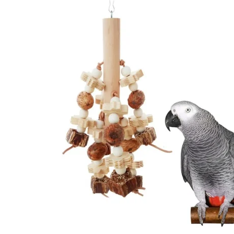 Bird Toy Wood & Walnut - ของเล่นนก พวงไม้และถั่ววอลนัท (542577)