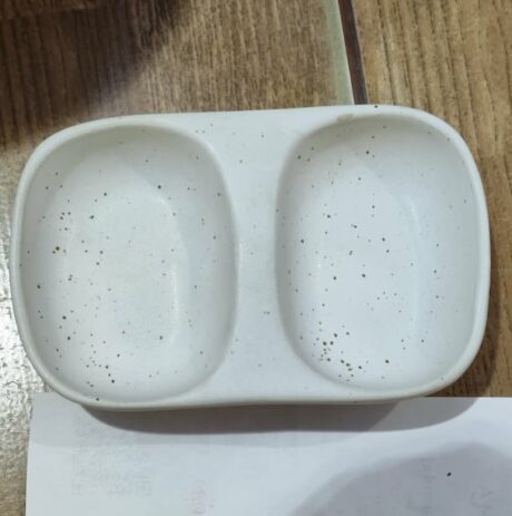 Ceramic Cup - ถ้วยเซรามิคช่องอาหารวงรี 2ช่อง (291161)