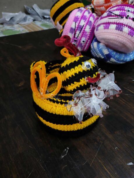 Patcharin Crochet Basket Cradle - เปลถักโครเชต์แบบถ้วย ทรงผึ้ง (551577)