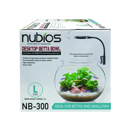 Nubios Plastic Bowl NB-300 - โหลปลาพลาสติก พร้อมปั๊มน้ำ โคมไฟ LED