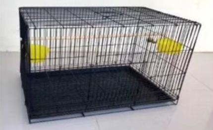 PHC Bird Cage - กรงนกหมอนใหญ่พับ พร้อมที่ให้อาหาร สีฝุ่น (41x60x46cm) PHC Bird Cage - กรงนกหมอนใหญ่พับ พร้อมที่ให้อาหาร สีฝุ่น (41x60x46cm)