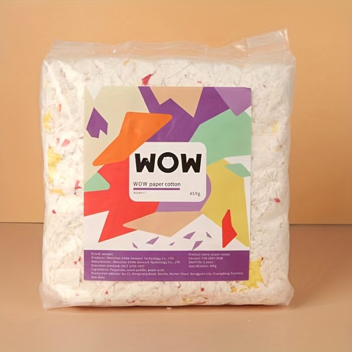 wow_paper_cotton Wow Paper Cotton 450g - เยื่อกระดาษรองพื้นสำหรับหนูแฮมสเตอร์ 450 กรัม (547785)