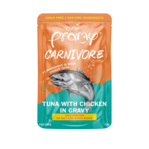 Pramy Carnivore Tuna and Chicken in Gravy 70g Pramy Carnivore Tuna and Chicken in Gravy 70g