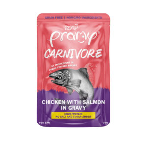 Pramy Carnivore Chicken and Salmon in Gravy 70g Pramy Carnivore Chicken and Salmon in Gravy 70g