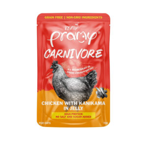 Pramy Carnivore Chicken and Crab Sticks in Jelly 70g Pramy Carnivore Chicken and Crab Sticks in Jelly 70g