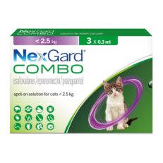 Nexgard Combo for Cats 0-2.5kg (1Tube) - ยาหยดหลังสำหรับแมวป้องกันปรสิต 0-2.5กก (แบ่งขาย1หลอด) (561186)