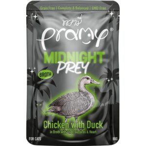 Pramy Midnight Prey Chicken with Duck in Broth 80g Pramy Midnight Prey Chicken with Duck in Broth 80g