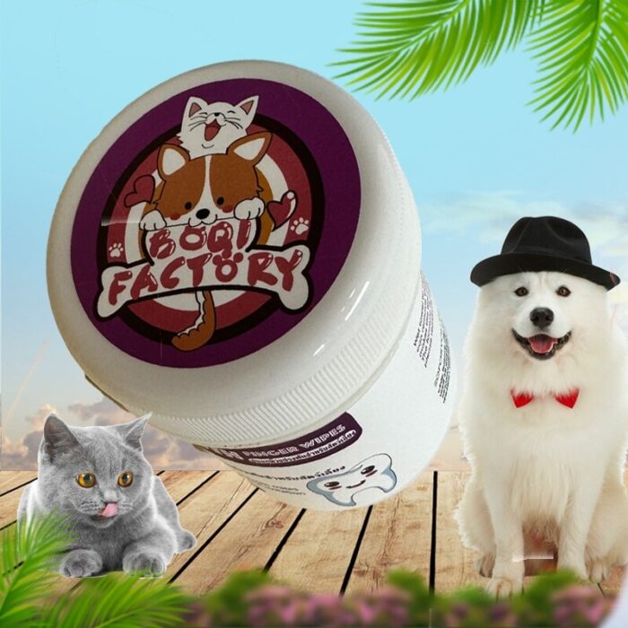 Boqi Factory Tooth Finger Wipe - ถุงนิ้วเช็ดฟันสัตว์เลี้ยง (50ชิ้น)(567800)