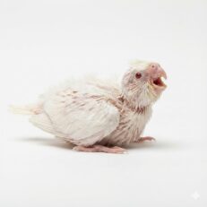 Baby Albino Cockatiel - นกลูกป้อนค๊อกคาเทลขนขาว ตาแดง (497358)