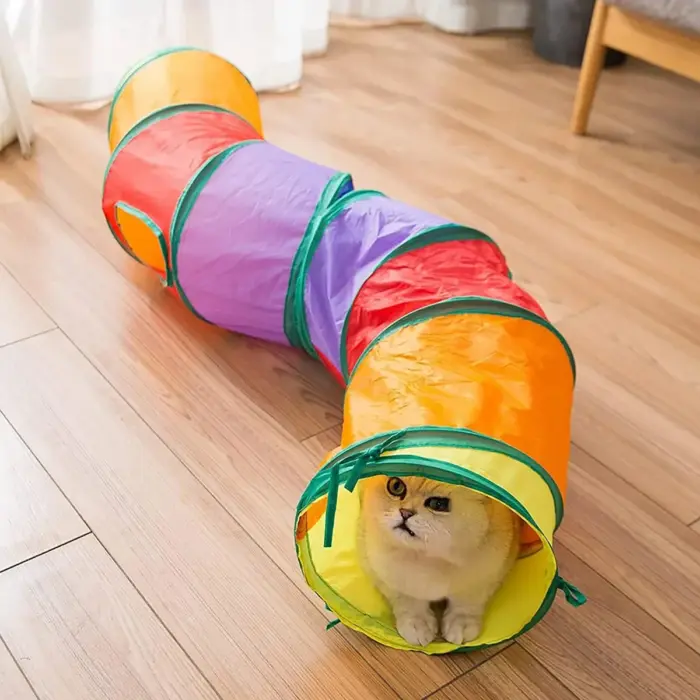 Cat Tunnel 2 Cat Tunnel - อุโมงค์ของเล่นแมว แบบโค้ง (25x123cm) (577078)