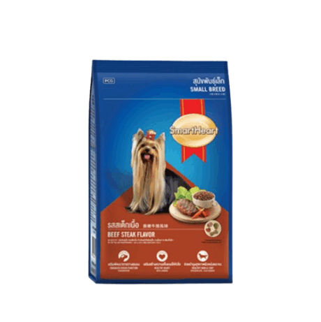 SmartHeart Small Breed Beef Steak - อาหารสุนัขพันธุ์เล็ก รสสเต็กเนื้อ 1.3kg