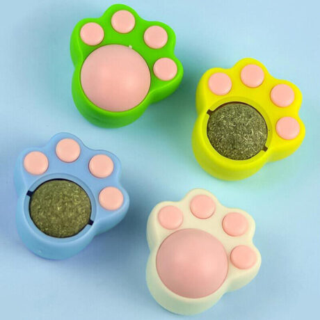 Catnip Ball Cat Paw Shape - แคทนิปบอล แบบติดผนัง รูปอุ้งเท้าแมว (575298)
