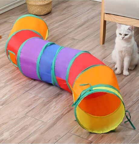 Cat Tunnel - อุโมงค์ของเล่นแมว แบบโค้ง (25x123cm) (577078)