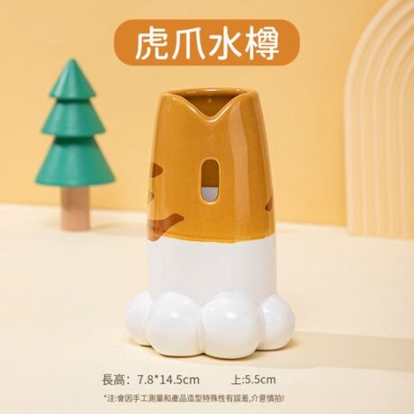 Ceramic Hamster Bottle Base Tiger L - ฐานตั้งขขวดน้ำเซรามิค รูปเสือ (584363)