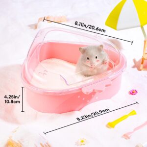 ห้องน้ำแฮมสเตอร์ รูปทรงสตรอว์เบอร์รี (20.5x16.5x12.3cm) BUCATSTATE Strawberry Hamster Bathroom