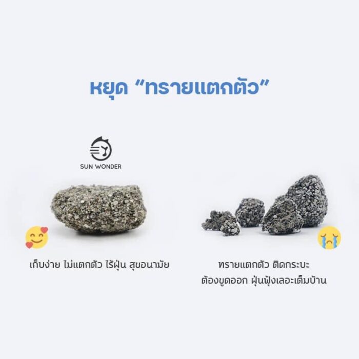 S__11616286 Sun Wonder Lava Rocks Cat Litter - ซันวันเดอร์ ทรายแมวไต้หวันจากหินลาวาธรรมชาติ 5L (587226)