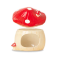 Ceramic Mushroom House - บ้านเซรามิกรูปเห็ด สำหรับหนูแฮมสเตอร์ เห็ดใหญ่แดงเปิดฝาได้ (13x13x14cm)(588767)