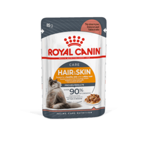 fcn22-hair-skin-gravy-packshot-pouch-b1 Royal Canin Care Hair & Skin Gravy - อาหารแมวเปียกสูตรดูแลผิวหนังและเส้นขนในน้ำเกรวี่ 85g (586238)