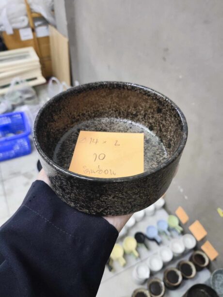 SOOS High Rimmed Marble Pattern Ceramic Cup - ถ้วยเซรามิคขอบสูงคละสี ลายหินอ่อน กว้าง5.5นิ้ว สูง2.5นิ้ว (601674)