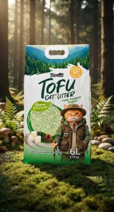 Pettosan Tofu Cat Litter Pine Forest 6L - ทรายแมวเต้าหู้กลิ่นป่าสน (795971)