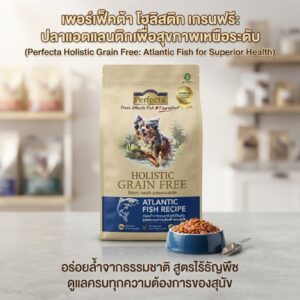 801349 Perfecta Fresh Atlantic Fish Holistic Grain Free - โฮลิสติก เกรนฟรี สูตรแอตแลนติกฟิช 2.5kg (801349)