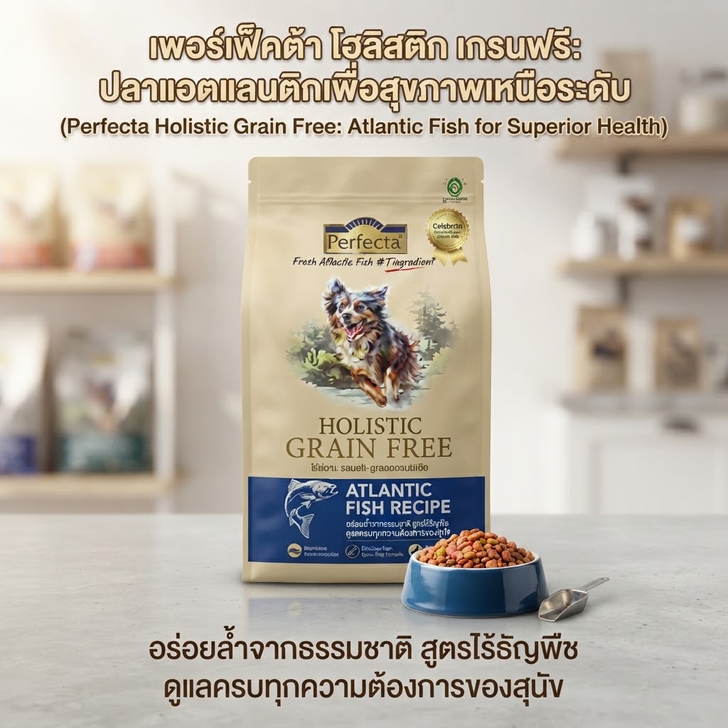 Perfecta Fresh Atlantic Fish Holistic Grain Free - โฮลิสติก เกรนฟรี สูตรแอตแลนติกฟิช 2.5kg (801349)