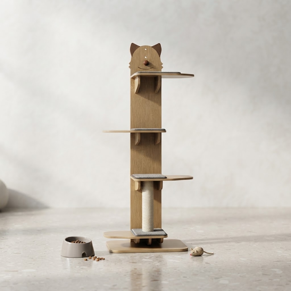 Door Hanging Cat Tree - คอนโดแมวแขวนประตู (804849)